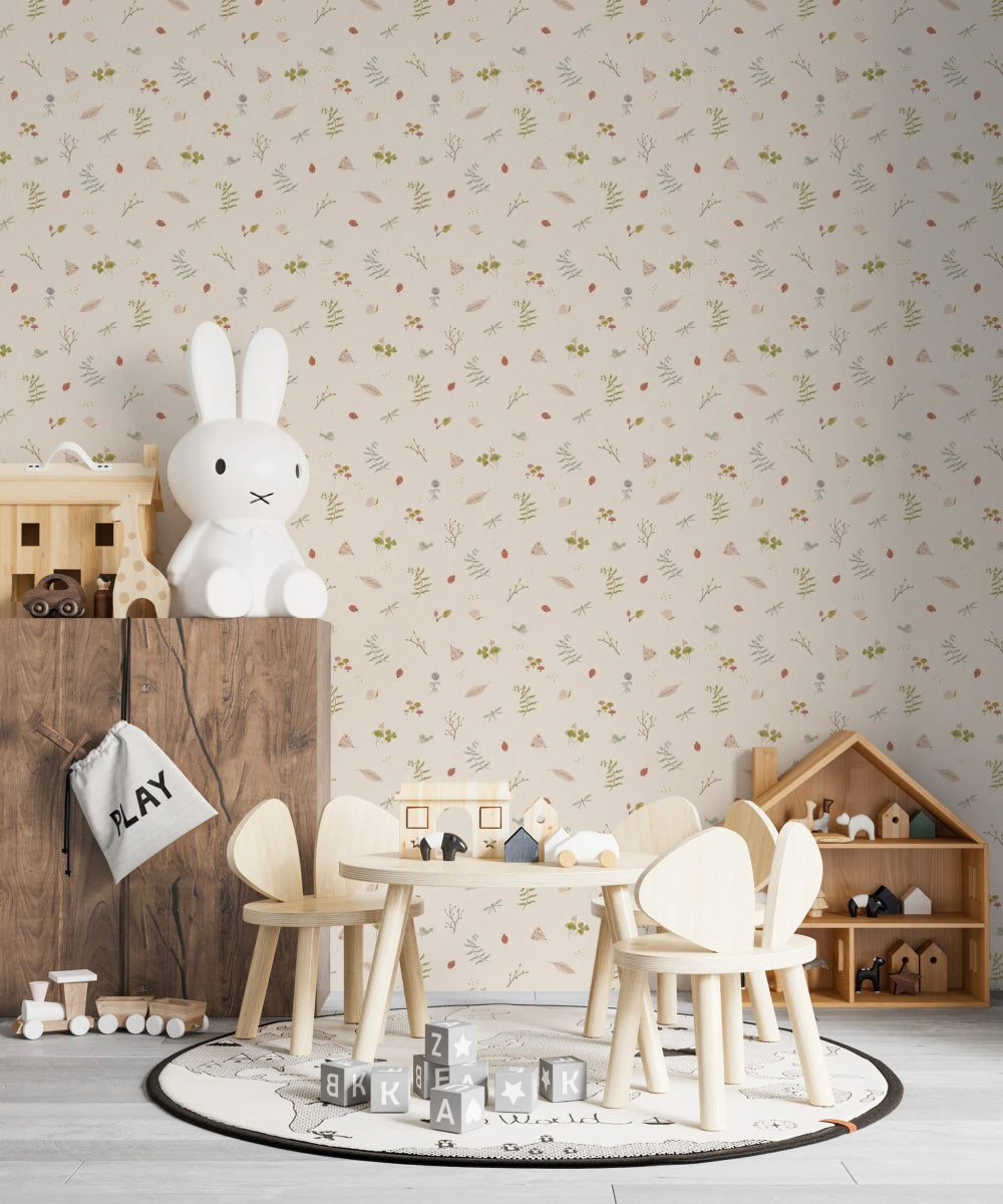 MUNKS & ME - Papier Peint Chambre Enfant à Motif Répété - Elsies Verdant Garden