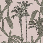 MUNKS & ME - Papier Peint Chambre Enfant à Motif Répété - Ezra Palm Print - Sable