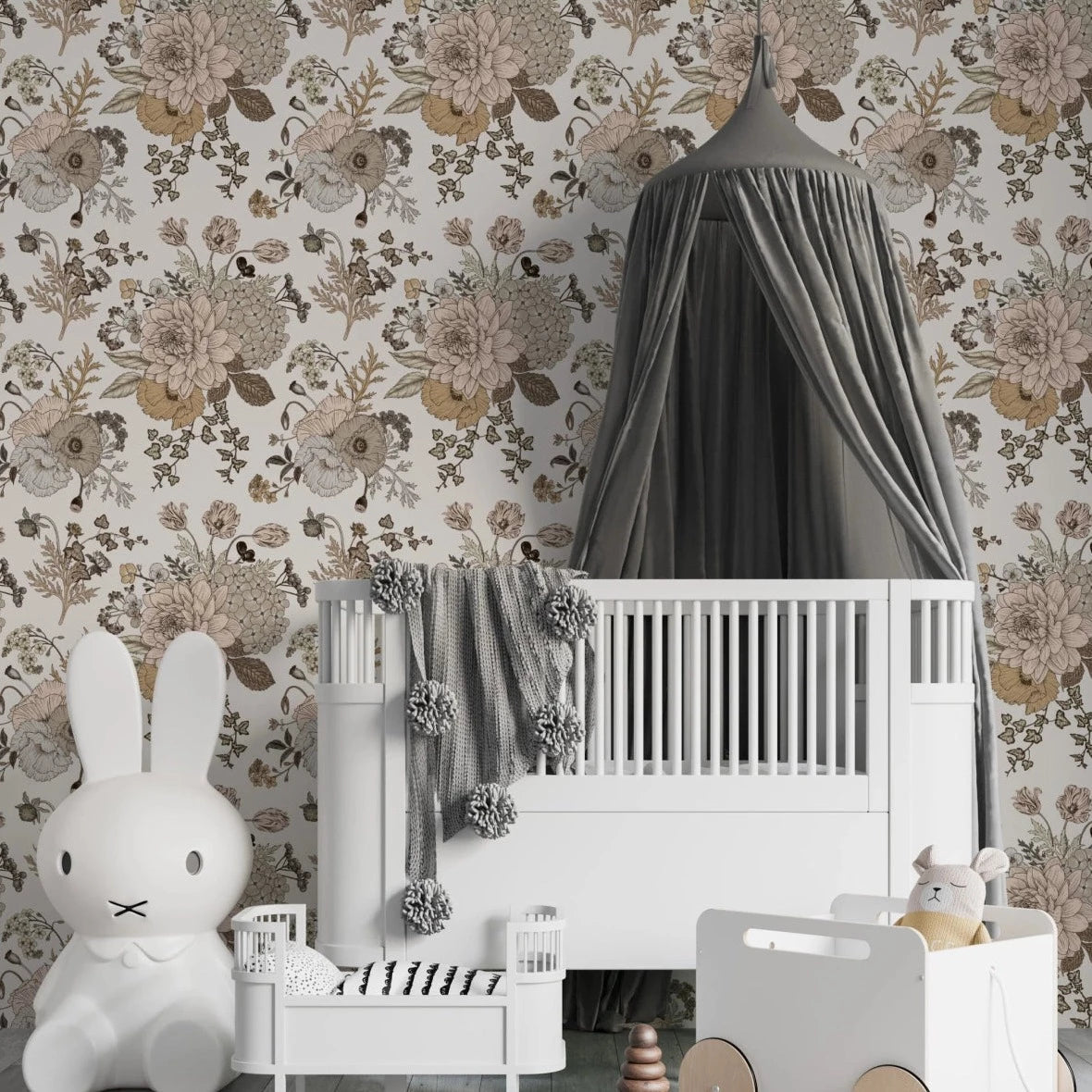 MUNKS & ME - Papier Peint Chambre Enfant à Motif Répété - Floral Adley