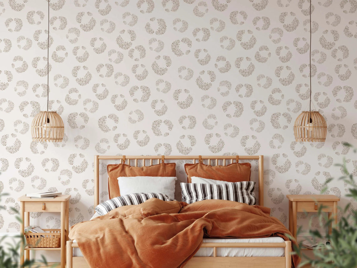 MUNKS & ME - Papier Peint Chambre Enfant à Motif Répété - Hallie Leopard - Beige