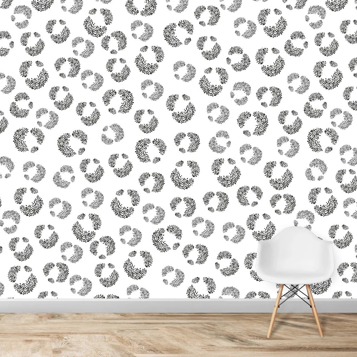 MUNKS & ME - Papier Peint Chambre Enfant à Motif Répété - Hallie Leopard - Noir