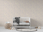MUNKS & ME - Papier Peint Chambre Enfant à Motif Répété - Papillon Meadowland - Cyan