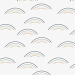 MUNKS & ME - Papier Peint Chambre Enfant à Motif Répété - Rainbow Wave | Marine