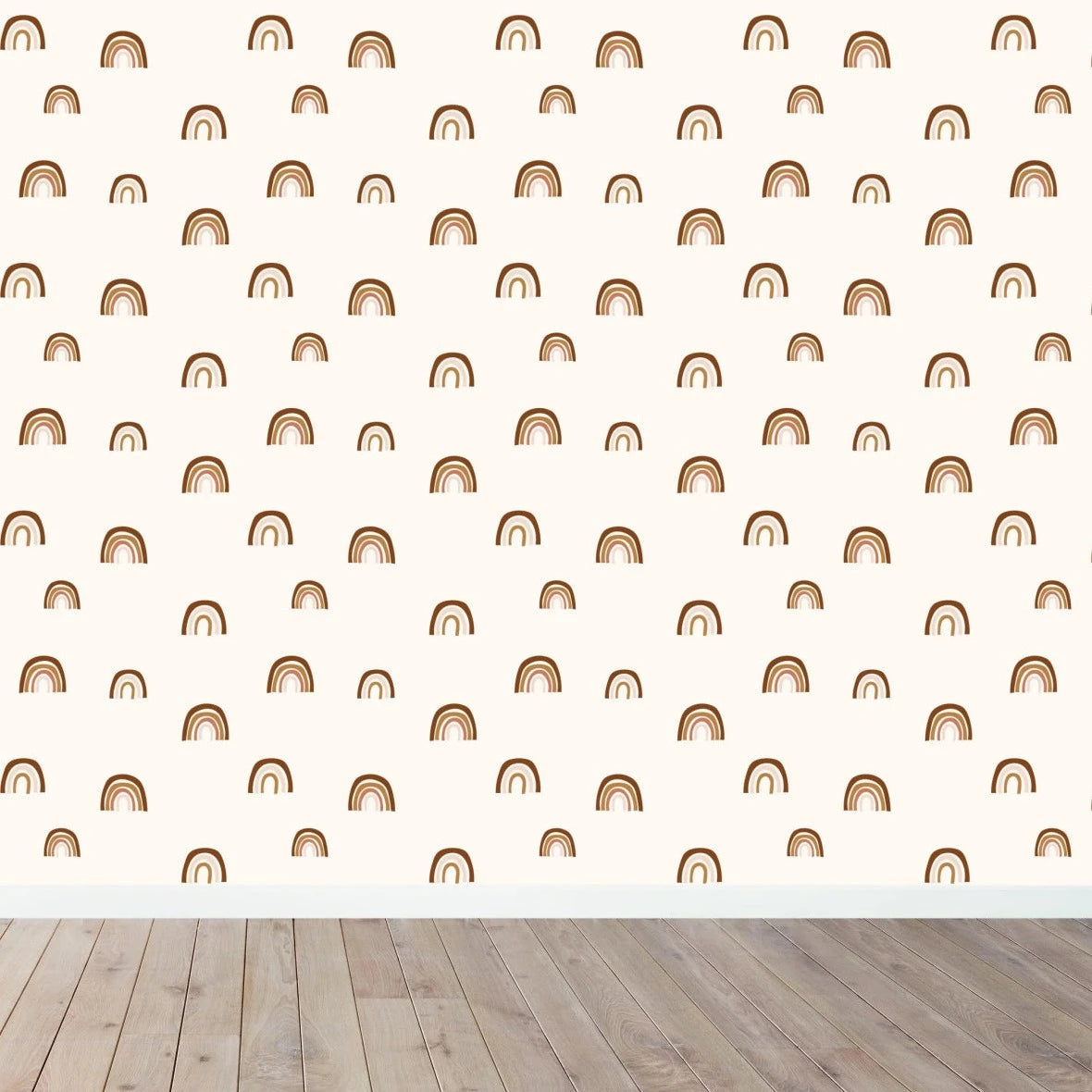 MUNKS & ME - Papier Peint Chambre Enfant à Motif Répété - Raining Rainbows