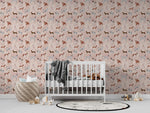 MUNKS & ME - Papier Peint Chambre Enfant à Motif Répété - Rigby Dog - Rose