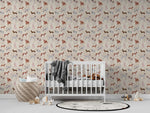 MUNKS & ME - Papier Peint Chambre Enfant à Motif Répété - Rigby Dog - Sable