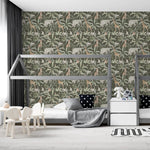 MUNKS & ME - Papier Peint Chambre Enfant à Motif Répété - Safari Africain | Vert