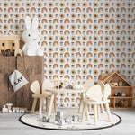 MUNKS & ME - Papier Peint Chambre Enfant à Motif Répété - Soleil Et Arcs - en - ciel