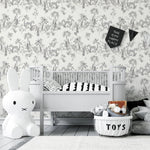 MUNKS & ME - Papier Peint Chambre Enfant à Motif Répété - Zèbre Africain Sauvage