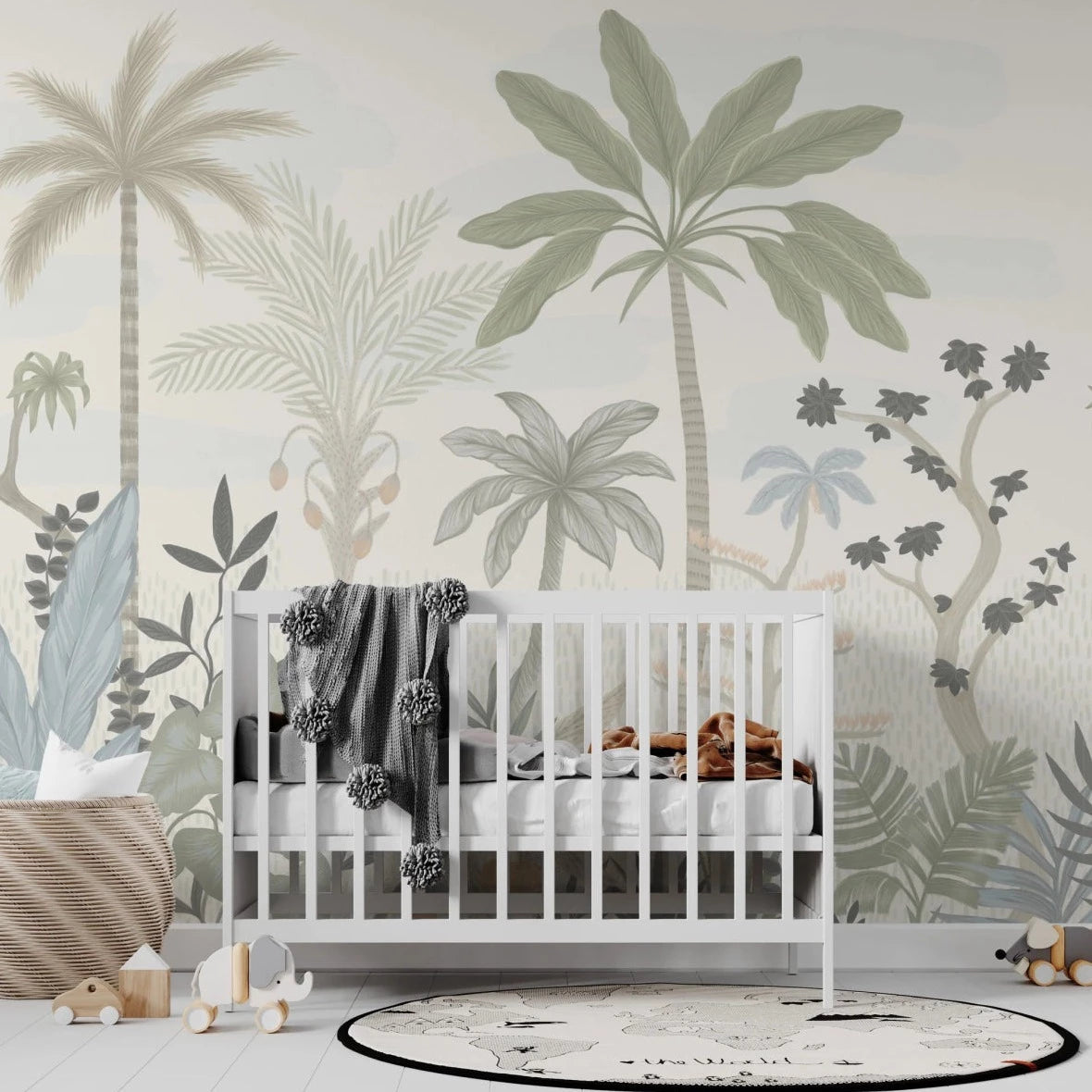 MUNKS & ME - Papier Peint Chambre Enfant Palmier Merveille Naturelle