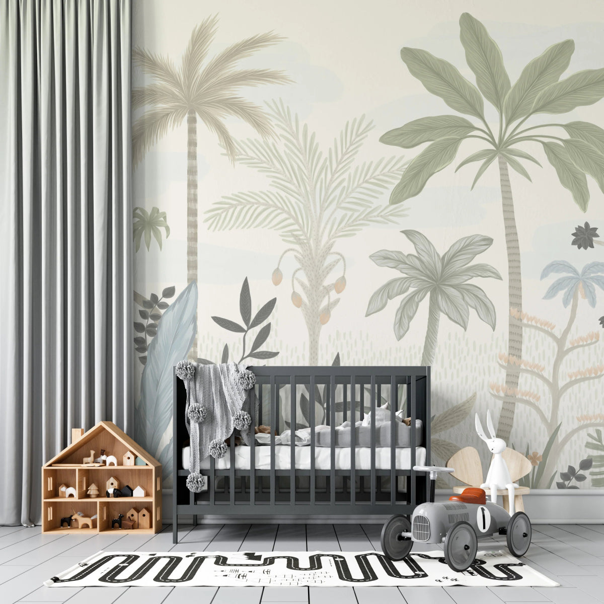 MUNKS & ME - Papier Peint Chambre Enfant Palmier Merveille Naturelle