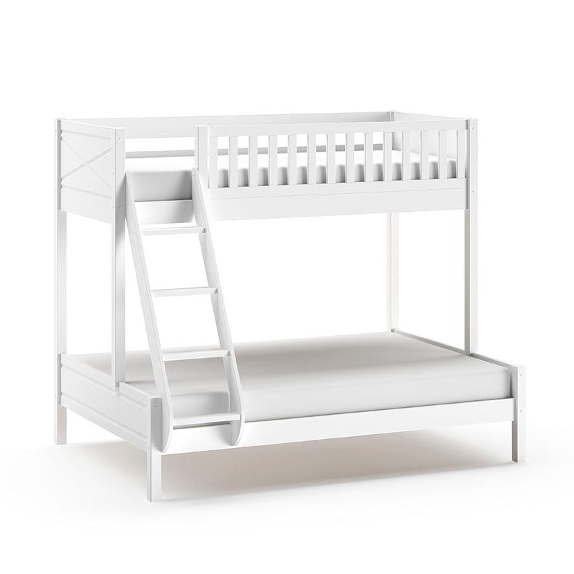 VIPACK - Lit De Famille SCOTT 140 X 200 cm + 90 X 200 cm Blanc
